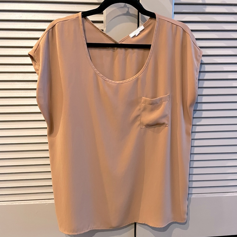 Tan Detailed Blouse